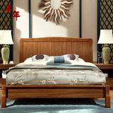 丰年家具现代中式床简约大床1.5米1.8双人床结婚床卧室家具9802#
