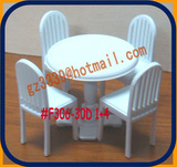 ABS桌子 椅子模型/办公桌/室内迷你家具模型 /方圆桌凳/1:30