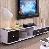 意米卡 现代简约电视柜可伸缩钢化玻璃储物大小户型客厅家具E308D