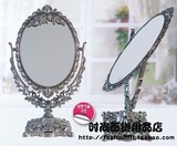 包邮韩国化妆镜~欧式旋转化妆镜 台式双面镜公主镜梳妆镜/浴室镜