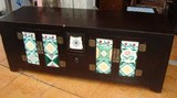 中式古典瓷片电视柜 实木电视柜，特色电视柜，明清古典地柜