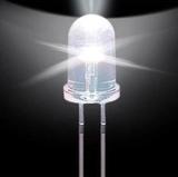 5MM F5 草帽灯 LED 发光二极管 透明发白色光 高亮[ 2元20只]