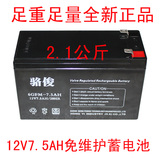骆俊 12V7.5AH(7AH) 免维护蓄电池 UPS不间断电源 门禁供电 2.1kg