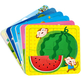 小红花动手动脑玩拼图婴幼儿早教益智拼图玩具4-8-12片纸质拼板