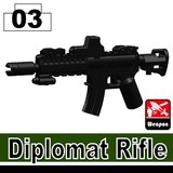 Minifig.cat人仔兼容配件 装备 第三方 Diplomat Rifle MC160