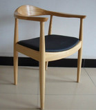 北欧肯尼迪明椅美式实木餐椅休闲茶楼咖啡酒吧椅胡桃棕色水曲柳