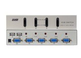 蓝宝LANBE AS-41UA 4口USB KVM自动切换器 带音频 含4条原装线