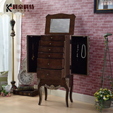 科帝科特 美式乡村韩式田园柜 欧式六斗柜现代中式珠宝柜家具