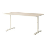 IKEA无锡家居专业宜家代购正品保证贝肯特书桌桦木 白色160*80