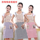 韩版围裙时尚防水奶茶店工作服罩衣成人长袖女士厨房定做围裙包邮