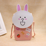 韩版新款布朗熊妮可兔苹果大屏手机包学生迷你斜挎包手拿包小包包