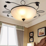 美式铁艺吸顶灯具个性创意卧室客厅书房餐厅灯具简约复古圆形别墅