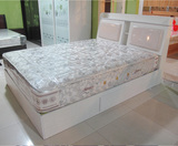 白色软靠床板式床木质宜家简约现代环保家具储物床双人床可定制