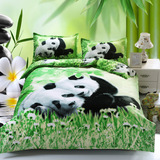 包邮 外贸热销宝贝天使熊猫床上大版3d四件套床单被单 1.5m 1.8m