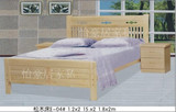 厂家直销特价松木床单人床松木床全实木环保实木家具简易出租房床