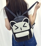 2016新款双肩包女韩版夏女包PU可爱超萌卡通小熊猫背包中学生书包