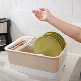 塑料碗柜超大号带盖厨房沥水碗架放碗碟筷餐具置物架收纳盒