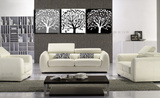 唯美为家特价装饰画时尚简约无框画现代客厅经典抽象发财树黑白灰