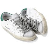 韩国代购ggdb做旧小白鞋女真皮绿色牛筋底男女板鞋休闲运动鞋脏鞋