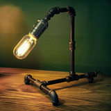 loft爱迪生工业复古风个性水管灯 咖啡厅装饰创意台灯