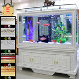 欧式鞋柜生态鱼缸水族箱玻璃长方形 客厅中型大型下过滤金鱼缸