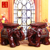 欧式大象换鞋凳子摆件招财客厅结婚礼物乔迁礼品象凳子树脂工艺品