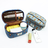 可爱化妆包小号便携韩国整理箱女款萌布艺盒旅行收纳袋手拿洗漱包