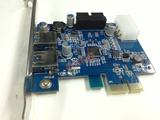 NEC主控 PCI-E转USB3.0扩展卡 转接卡可接20Pin前置面板 固态电容