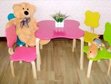 法国Alinea 木制 幼儿园儿童学习桌 桌椅套装 课桌餐桌子 家用 红