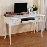 韩式白色烤漆电脑桌欧式家用小户型卧室书房台式抽屉写字办公书桌