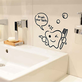 浴室卫生间防水瓷砖玻璃贴个性时尚洗澡刷牙可爱墙贴可移除创意贴