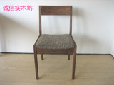 简约宜家木质电脑椅现代中式实木餐椅白橡木布艺办公儿童椅可定制