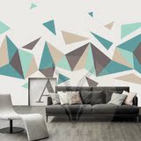 北欧宜家简约现代抽象几何图形 沙发卧室电视背景墙壁纸壁画墙纸