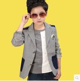 童装 2016新款秋季时尚男童韩版休闲西装外套 长袖小西服 潮 包邮