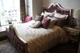 欧式实木床布艺婚床时尚美式简约公主床法式新古典1.8米双人床