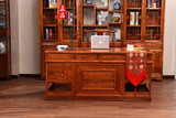 中式仿古榆木办公桌明清古典家具实木写字台书桌椅组合电脑桌特价