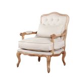 客厅卧室单人沙发椅 北欧美式软包懒人椅休闲靠背复古老虎实木椅