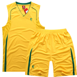 新款篮球服套装男夏季运动汗衫背心大码宽松训练跑步套装V领纯色