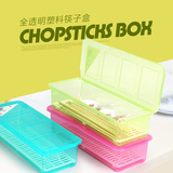 沥水塑料 刀叉收纳盒 厨房筷子筒 带盖 筷子架创意筷子盒韩式筷笼