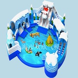 大型水上乐园水上泳池滑梯组合充气冰雪世界水池大滑梯动漫水世界