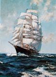 西班牙大帆船远航大海挂画壁画无框画装饰画4030尺寸两幅九折包邮