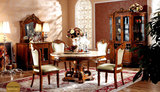 特价 餐厅家具套装组合 古典餐椅 欧式圆餐台 圆餐桌椅组合 酒柜