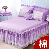 全棉蕾丝床裙床罩单件纯棉床单床套床盖床笠1.5m1.8m米床保护套