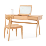 现代简约宜家日式翻盖梳妆台北欧橡木小户型电脑桌卧室书桌特价