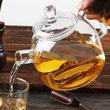 耐热花茶壶套装玻璃茶具 热高温可加热泡茶壶透明玻璃水壶带2杯子