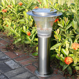 悦莱雅现代简约款式太阳能智能光控不锈钢草地灯LED户外道路灯