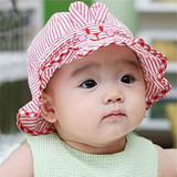 婴儿帽子0-3-6-12个月夏遮阳男女童儿童太阳帽纯棉宝宝盆帽潮1岁