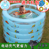 婴幼儿充气游泳池加厚加高小孩子泳池圆形超大号新生儿宝宝游泳桶