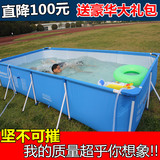 AGP夹网超大号支架游泳池 家庭儿童泳池方形圆形加高加厚成人泳池