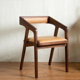 美式铁艺实木桌椅复古实木椅北欧简洁套件桌椅客厅办公仿古桌椅